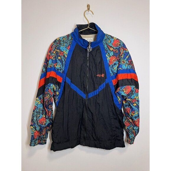 Vintage Adolfo Sport Womens Sz S Track Jacket Windbreaker Zip 80s 90s - Picture 1 of 10